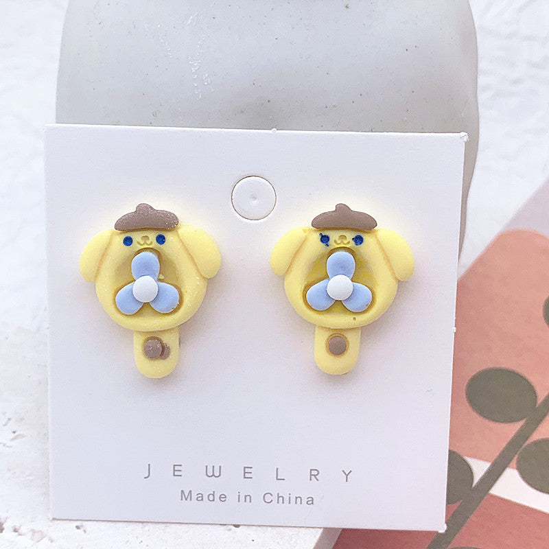 Resin Colored Peach Heart Earrings  (Minimo de Compra 2) MIC-ShiJ003