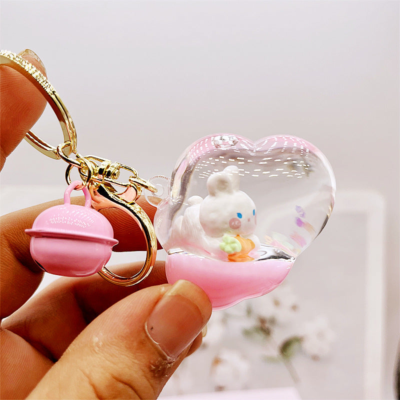 PVC cartoon carrot rabbit oil in keychain MYA-DMF008