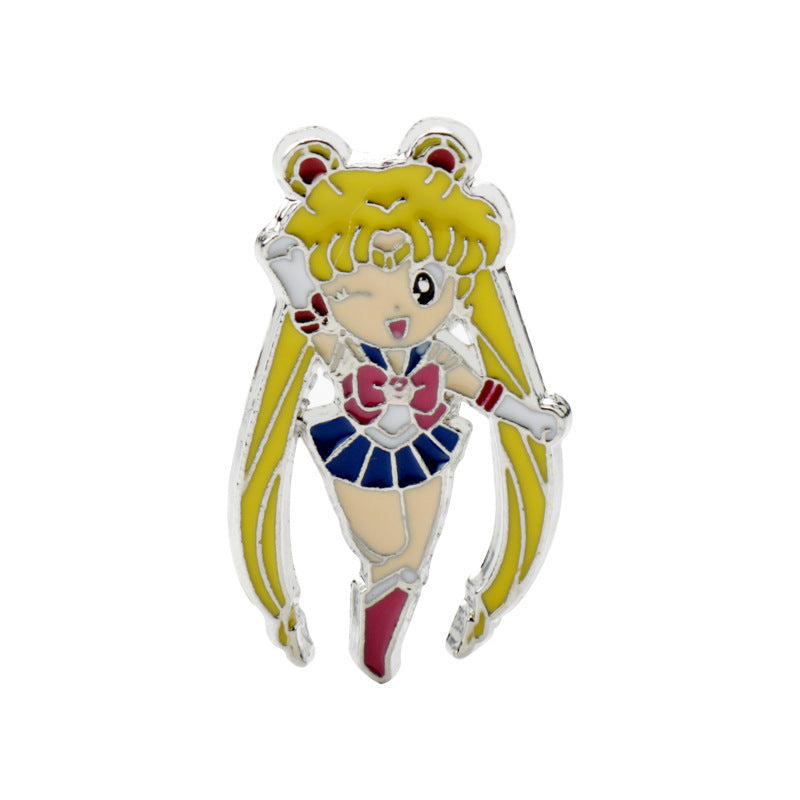 Alloy Beauty Girl Warrior brooch MIC-AiW017