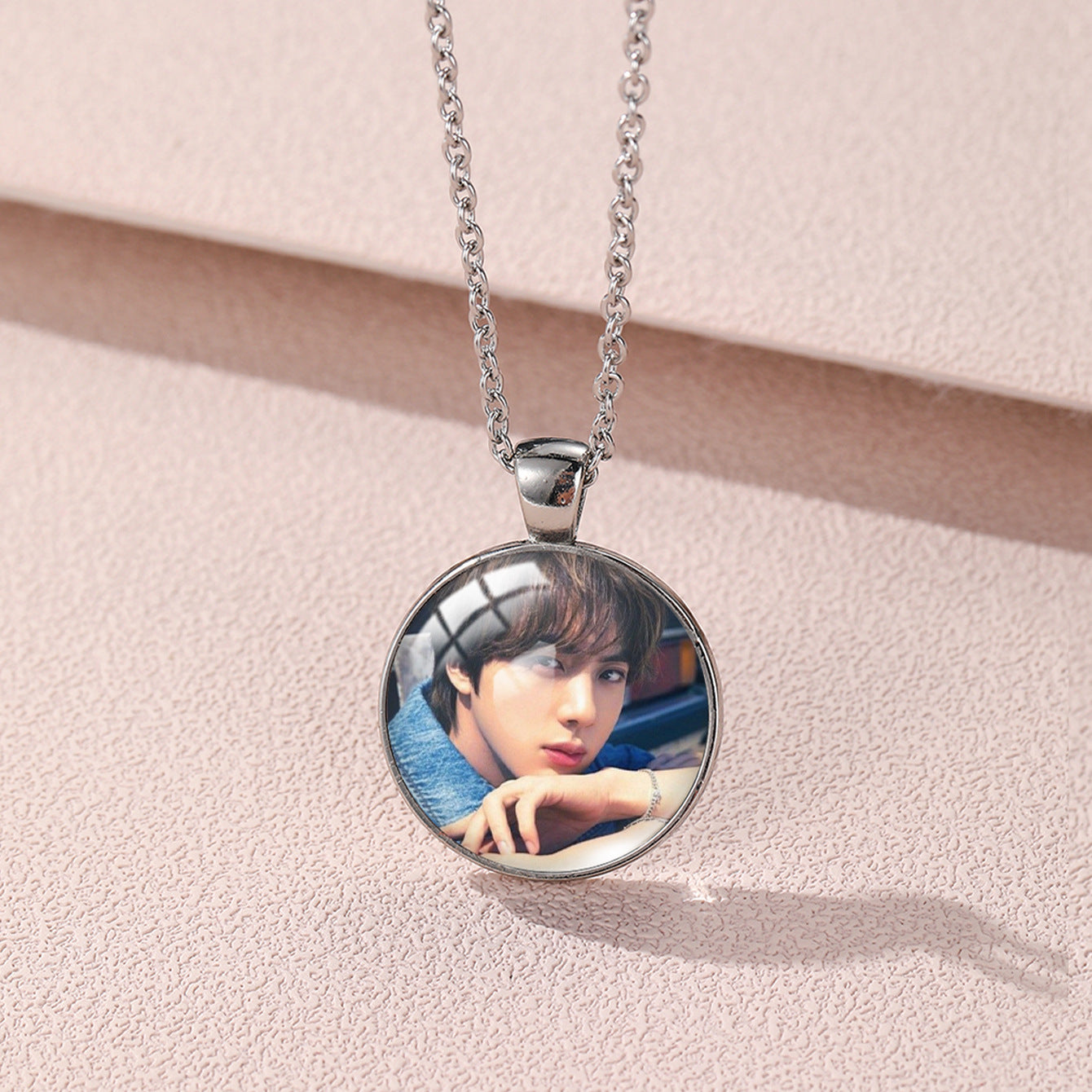 Alloy Time Gem Round Necklace MYA-XiangL030