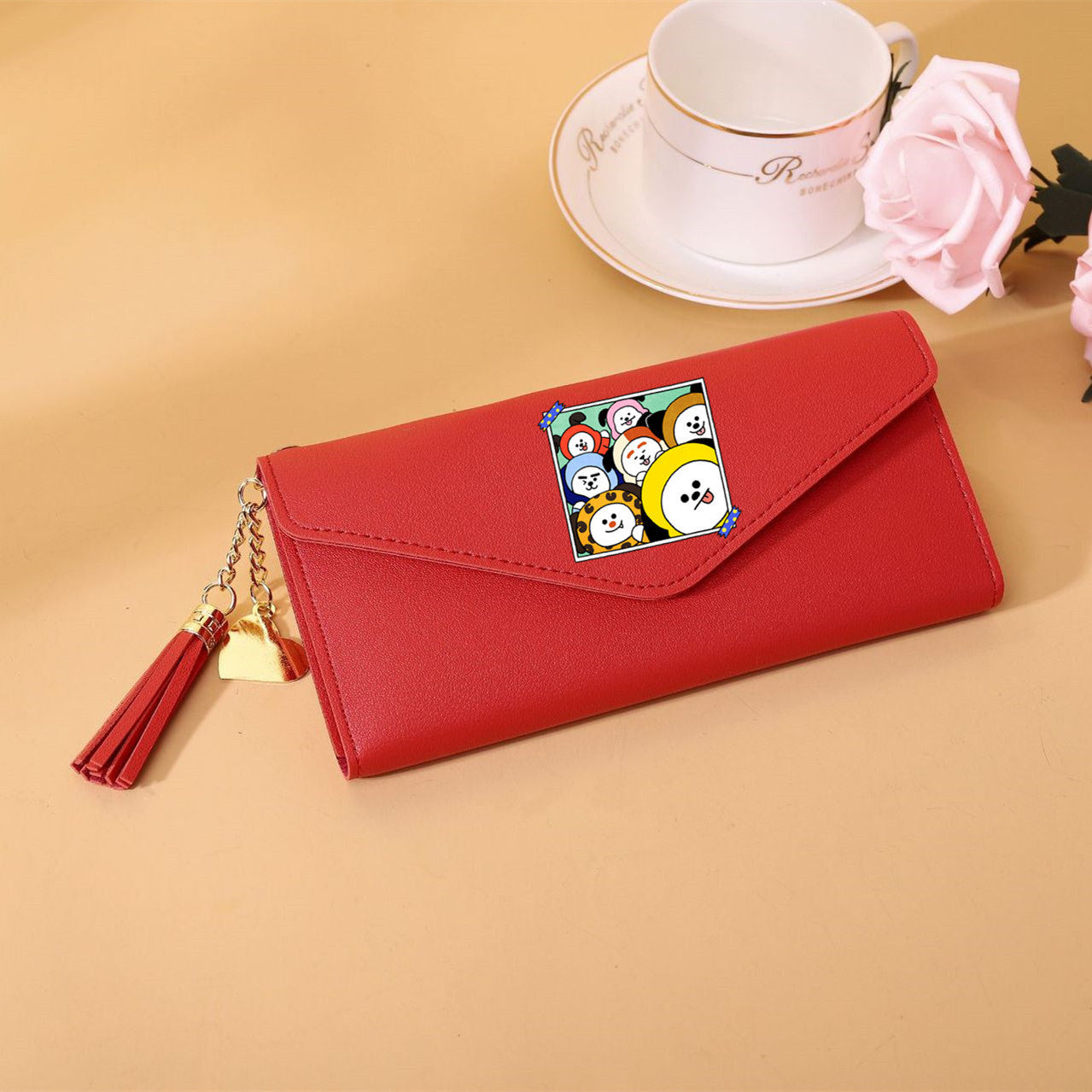 PU cartoon cute card bag tassel wallet MIC-XingY010