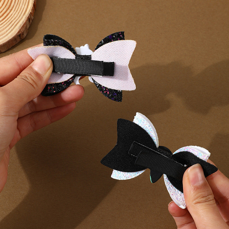 Plastic Halloween bow hair clip MIC-JieD030