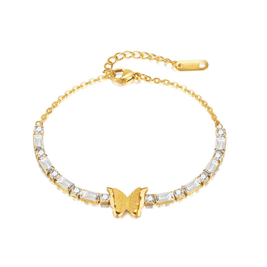 Bracelet Stainless Steel Three-dimensional Butterfly Female SongY003