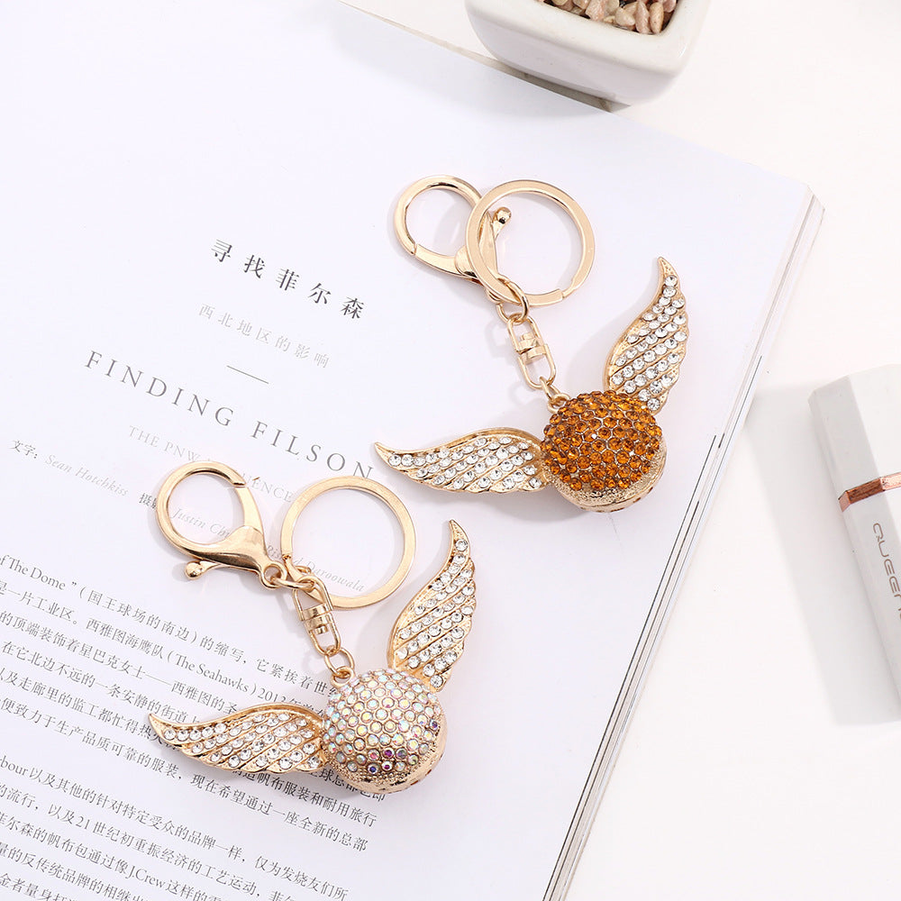 Diamond angel wing key ring  (Minimo de compra 2) MIC-ChaoK005