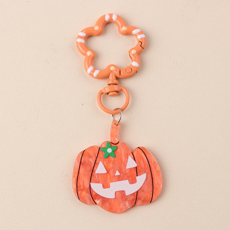 Acrylic Pumpkin Skull keychain MYA-DuA094