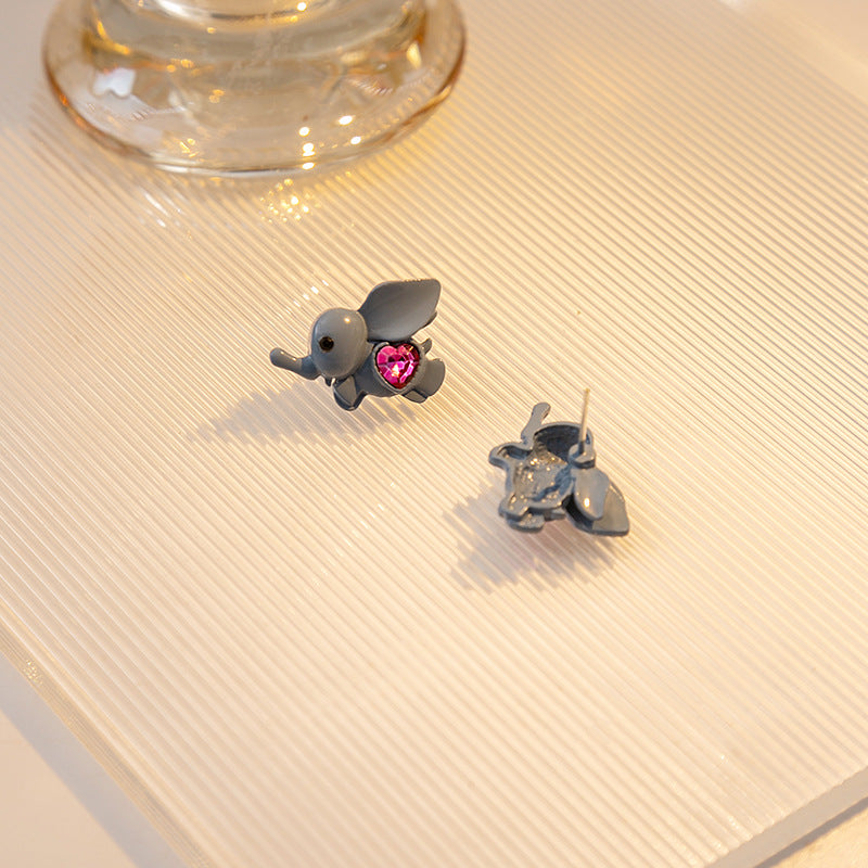 Alloy cartoon cute flying elephant earrings MIC-MDD141