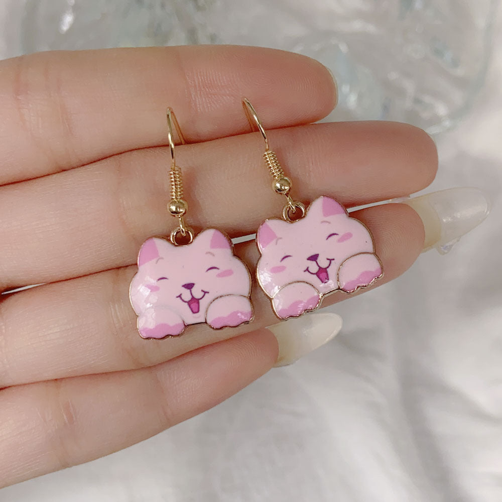 Acrylic cartoon cat earrings (Minimo de compra 2) MYA-YiD035