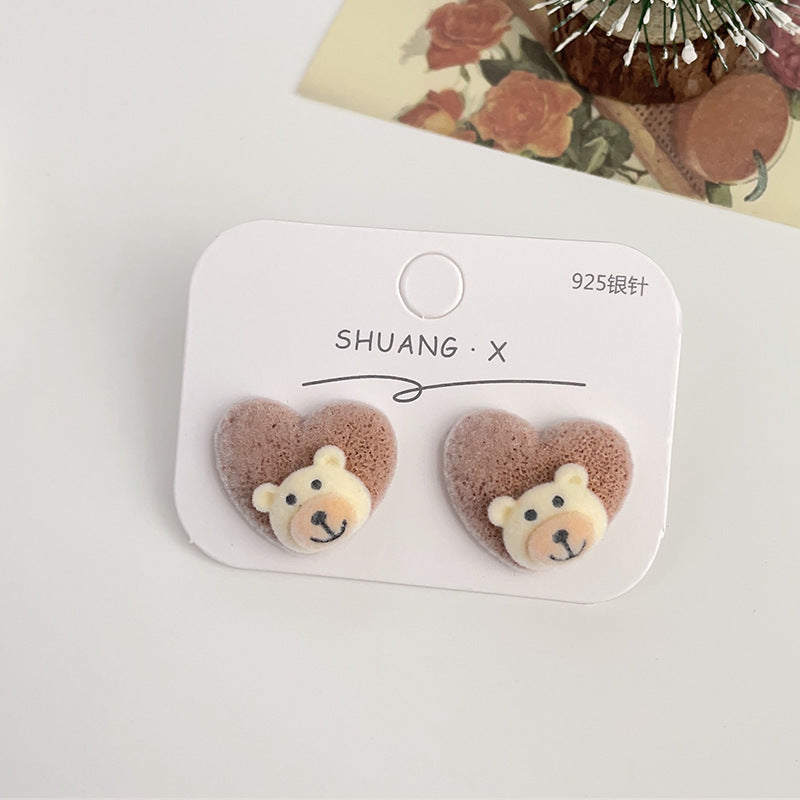 Acrylic flocked cute earrings (Minimo de Compra 2) MYA-ShuangX032