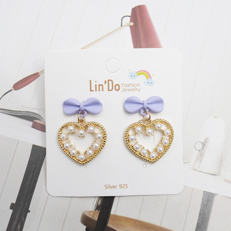 Alloy Bow Bear Earrings MYA-QiW020