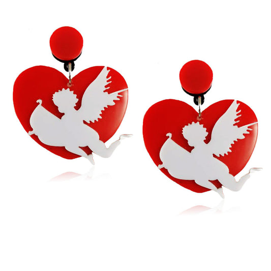 Acrylic Love Wing Earrings MIC-YiY002