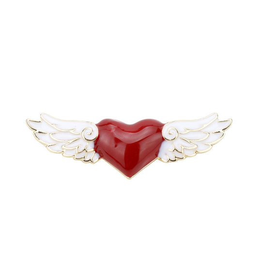 Alloy Angel Wings Love Brooch MIC-AiWen030