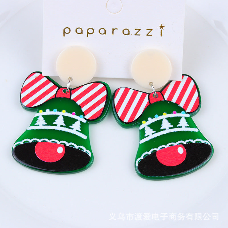 Acrylic Christmas Cartoon Gift Socks Earrings MIC-DuA099