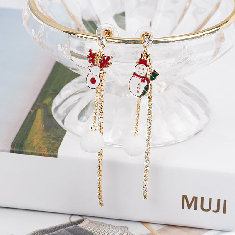 Alloy Sweet Christmas Earrings MYA-QingH013