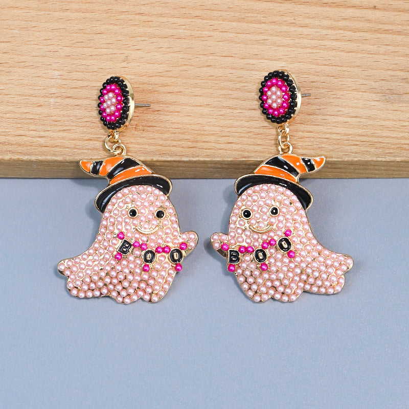 Alloy Halloween Ghost Earrings (Minimo de Compra 2) MIC-JiqQ009