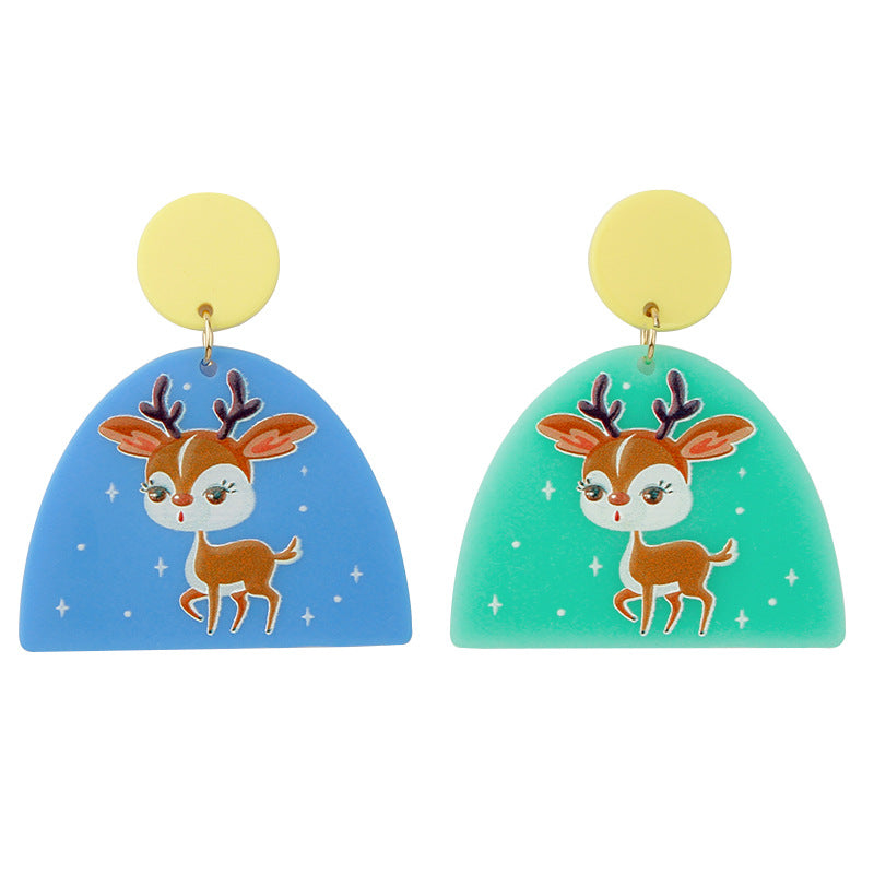 Alloy cartoon color contrast earrings MYA-XinT003