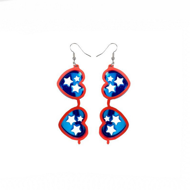 Acrylic Independence Day Earrings MYA-XueP081