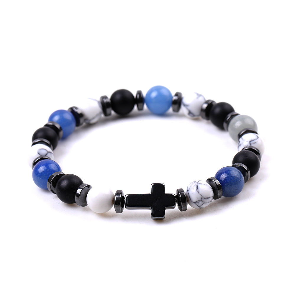 Alloy black magnetic long cross bracelet MIC-XiuH018