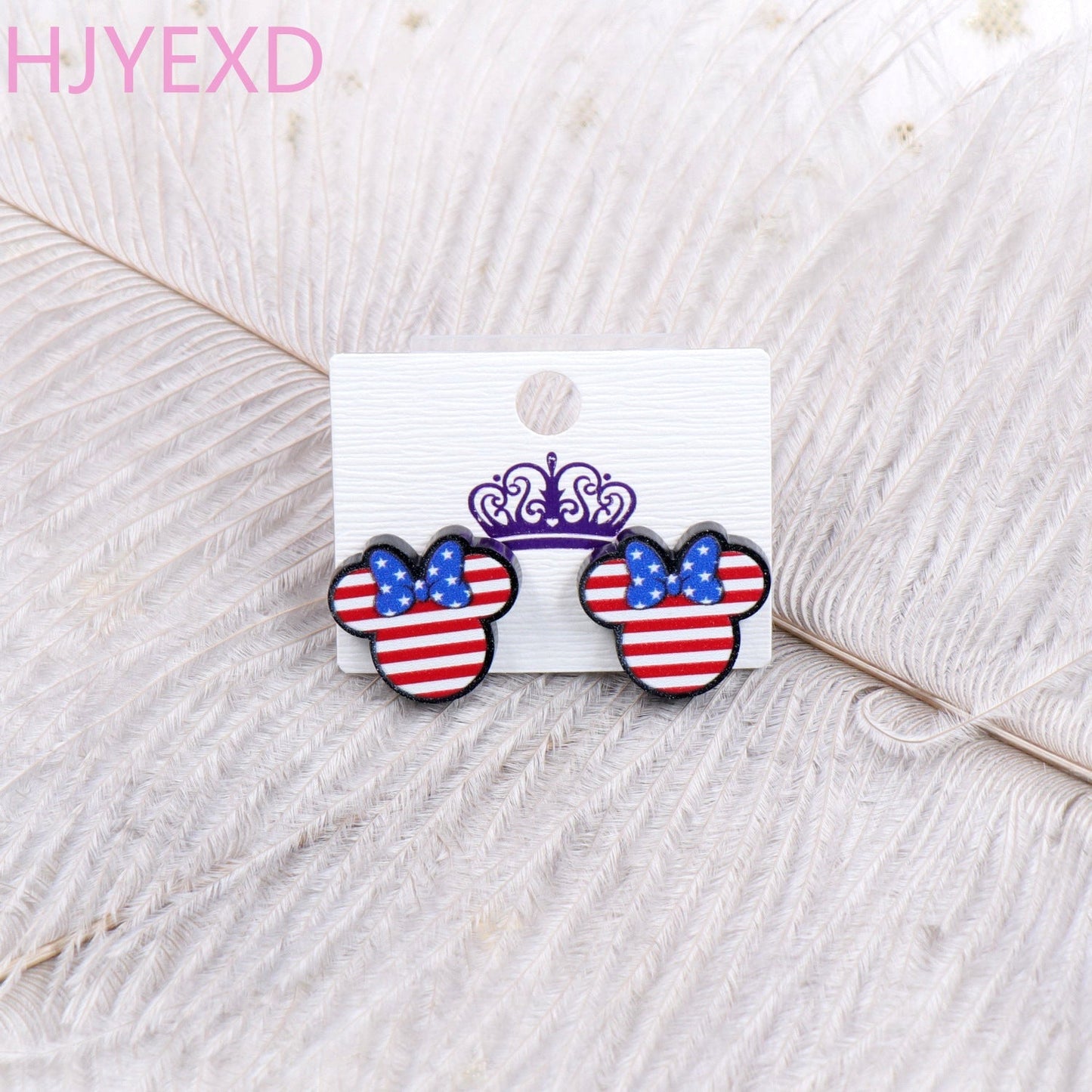 Acrylic love bow earrings Minimo de compra 5 MIC-XiaoY010