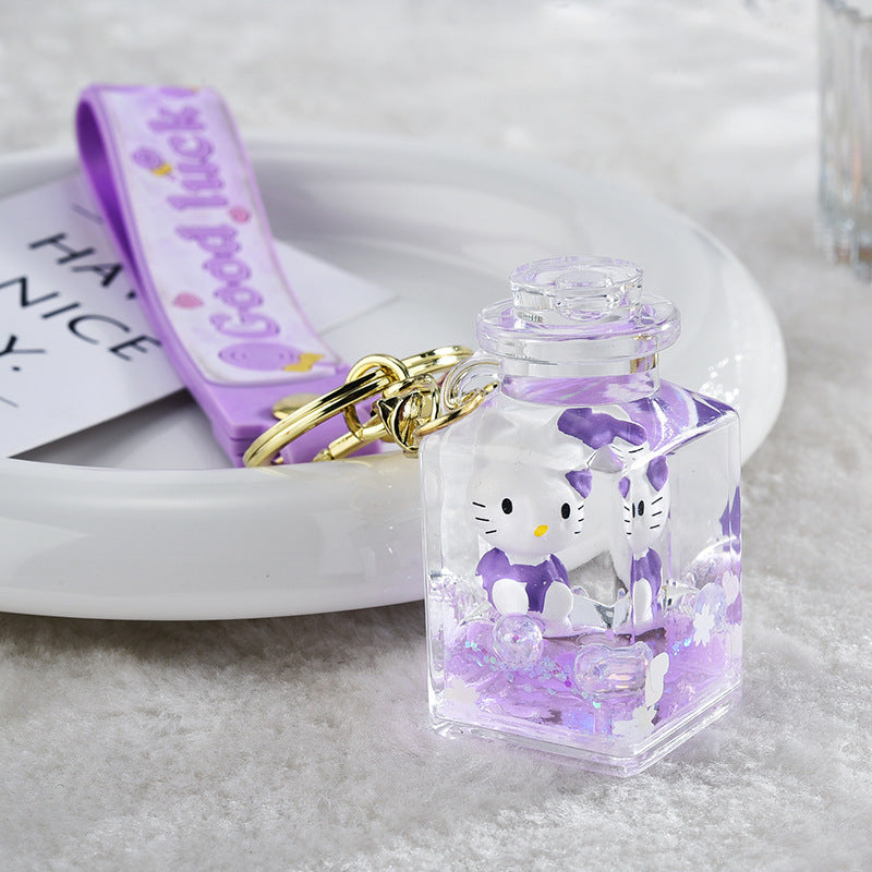 Keychain Acrylic Cute Cartoon Quicksand Bottle (S) MOQ≥2 MIC-XLu013