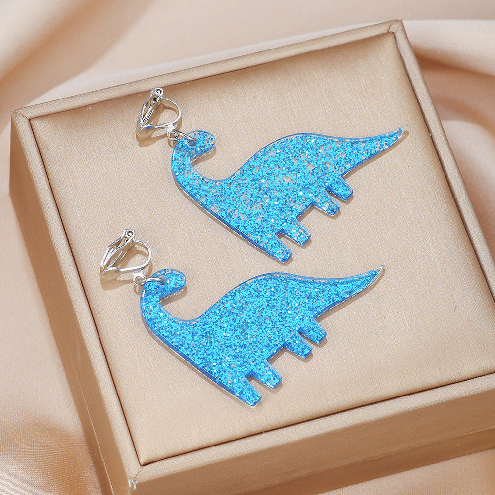 Acrylic Creative Dinosaur Earrings (Minimo de Compra 2) MIC-LiangR002