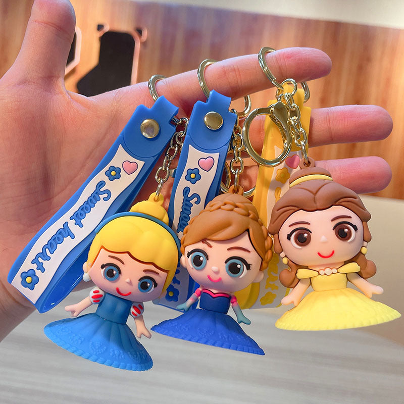 PVC cartoon castle princess keychain MIC-JinG016