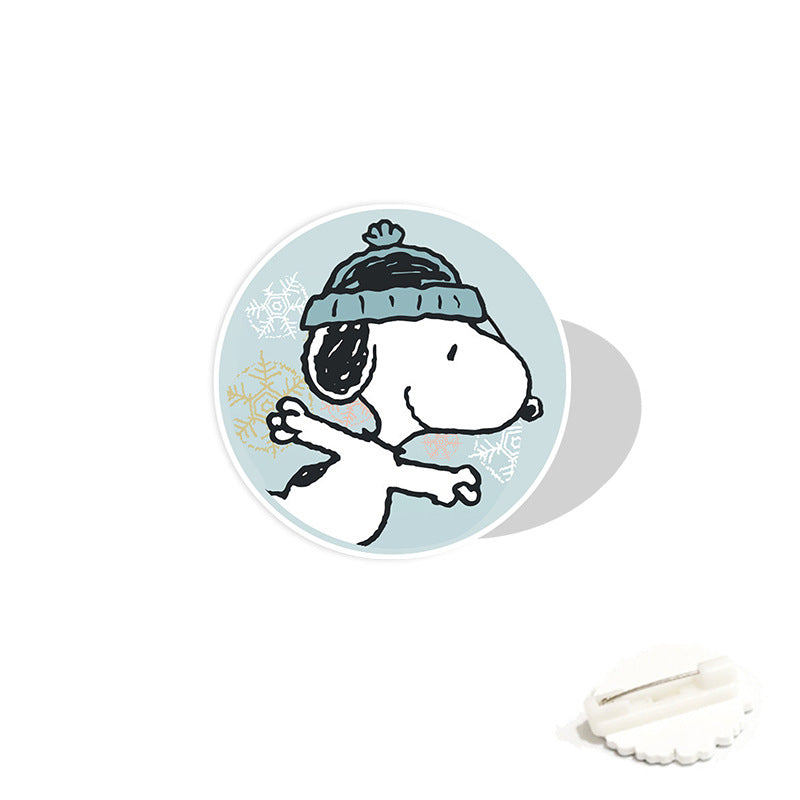 Acrylic cartoon cute Snoopy brooch (Minimo de compra 2) MYA-WeiJ005