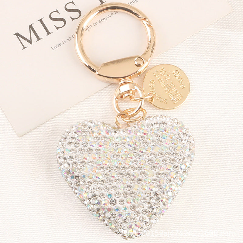 Keychains Alloy Heart Rhinestone Pendant MIC-YiHan010