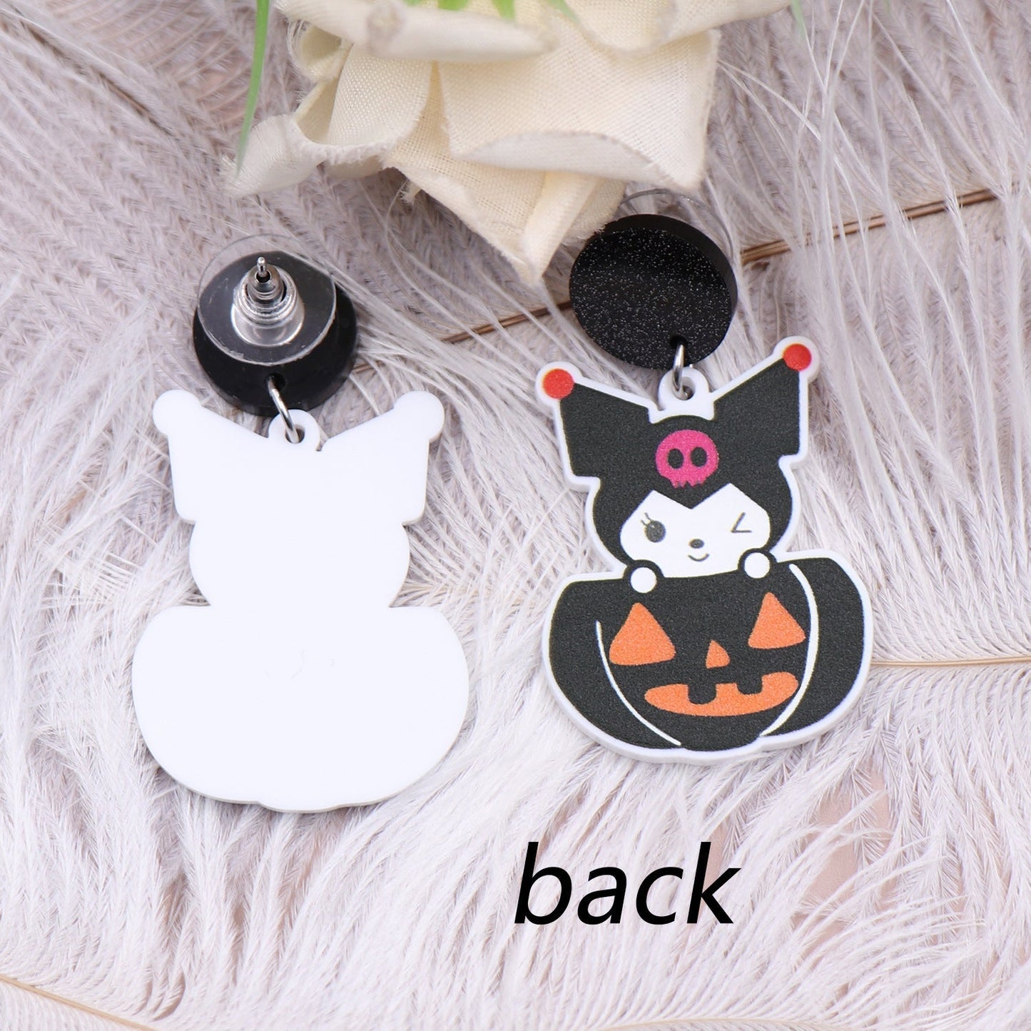 Acrylic Pumpkin Earrings （Minimo de compra 5） MYA-XiaoY018