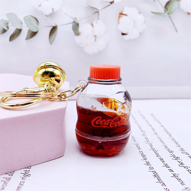 Keychains For Backpacks into oil iced drink cola bottle keychain MOQ≥2 DMF014