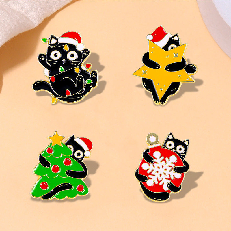 Alloy cartoon Christmas badge brooch (Minimo de Compra 5) MYA-YiN023