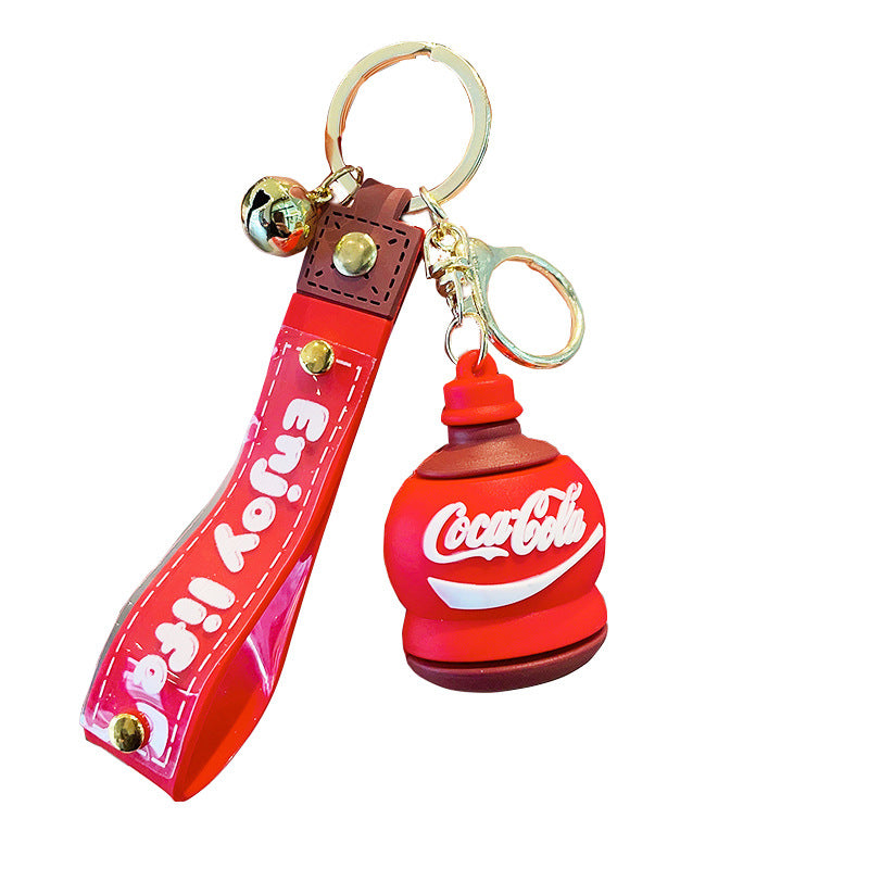 Simulated Beverage Bottle Creative Cute Keychain JWE-KC-LeZi014