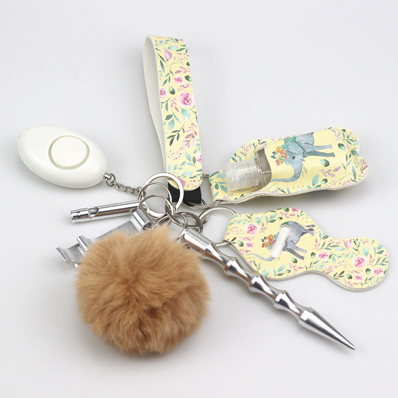 Keychain Artificial Leather Cartoon Hairball Keychain MOQ≥2 ChaoH083