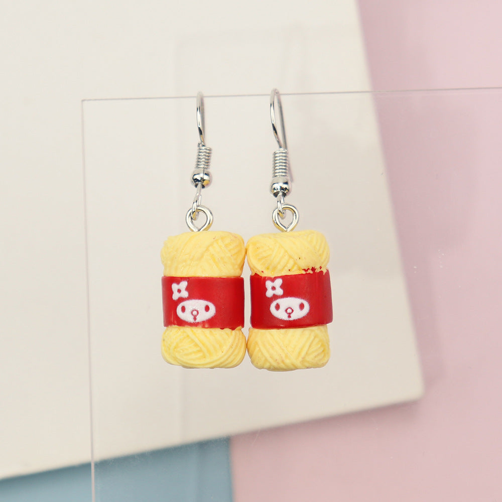 earrings plastic cartoon yarn balls Minimo de compra 2 niqing011