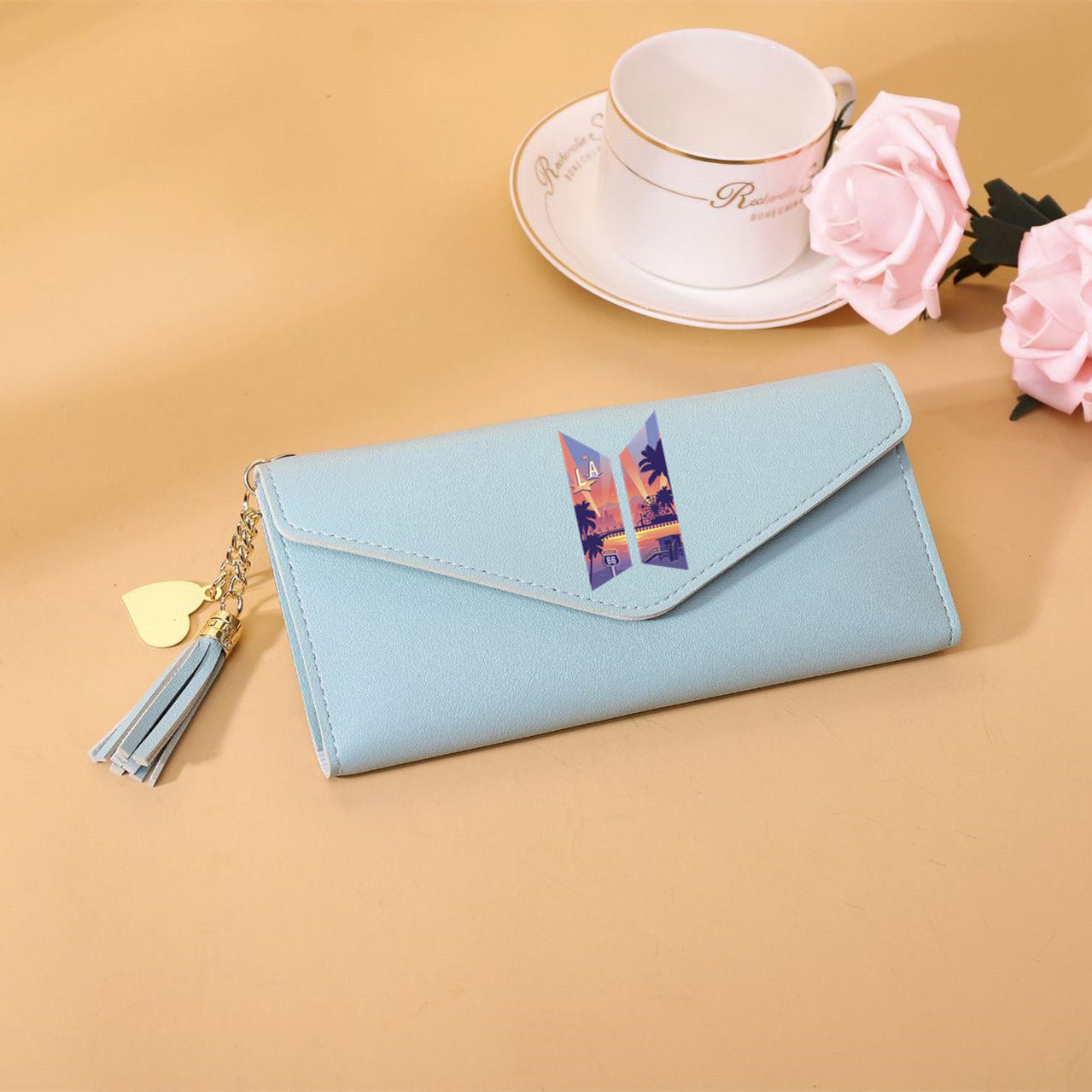 PU CITY series card bag tassel long wallet MIC-XingY014