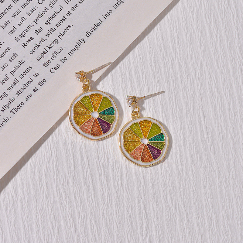 Alloy Fresh Lemon Earrings MIC-YiY008