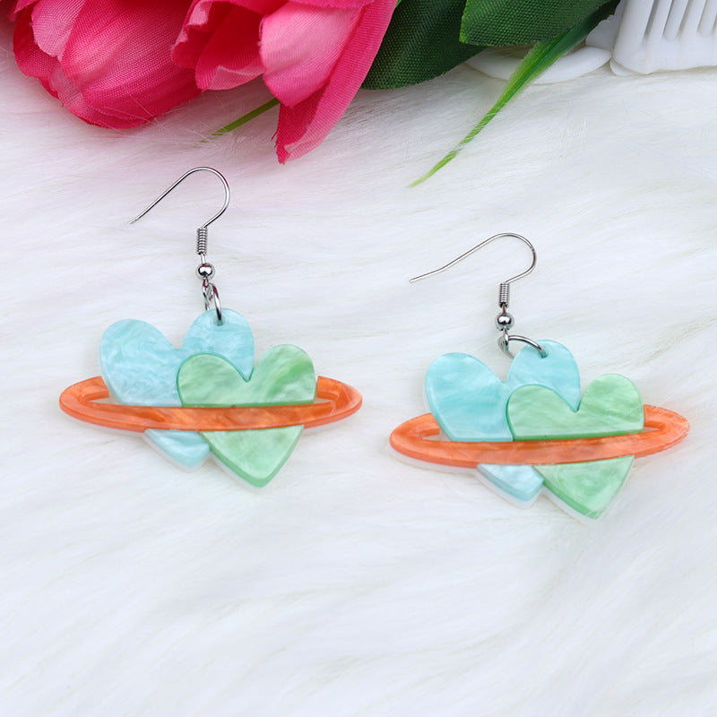 Acrylic Sweet Love Earrings MYA-DuA087