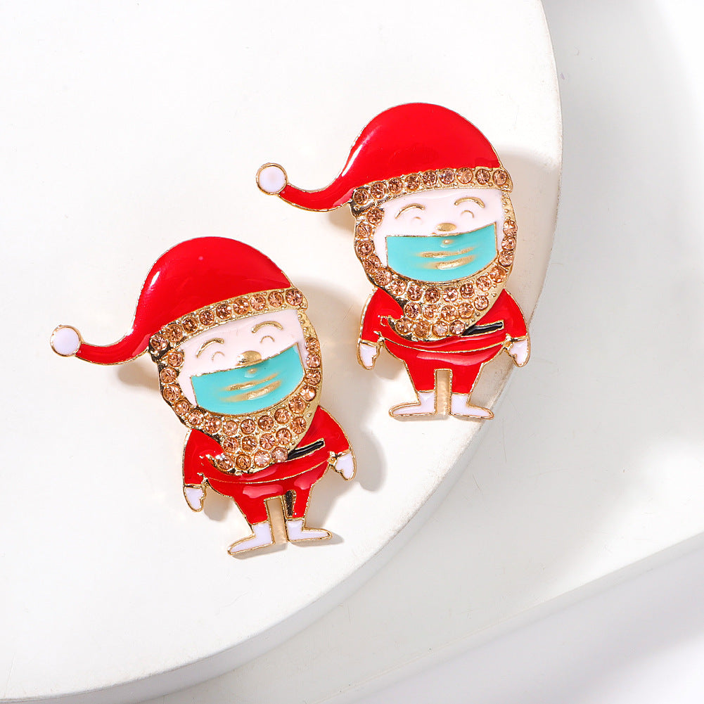 Alloy Christmas Tree Bell Earrings (Minimo de Compra 2) MIC-DWKM006