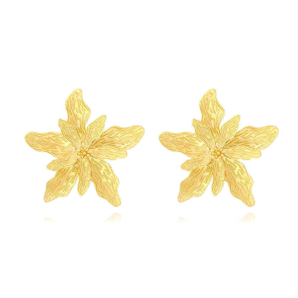 Alloy floral earrings MYA-ManY072