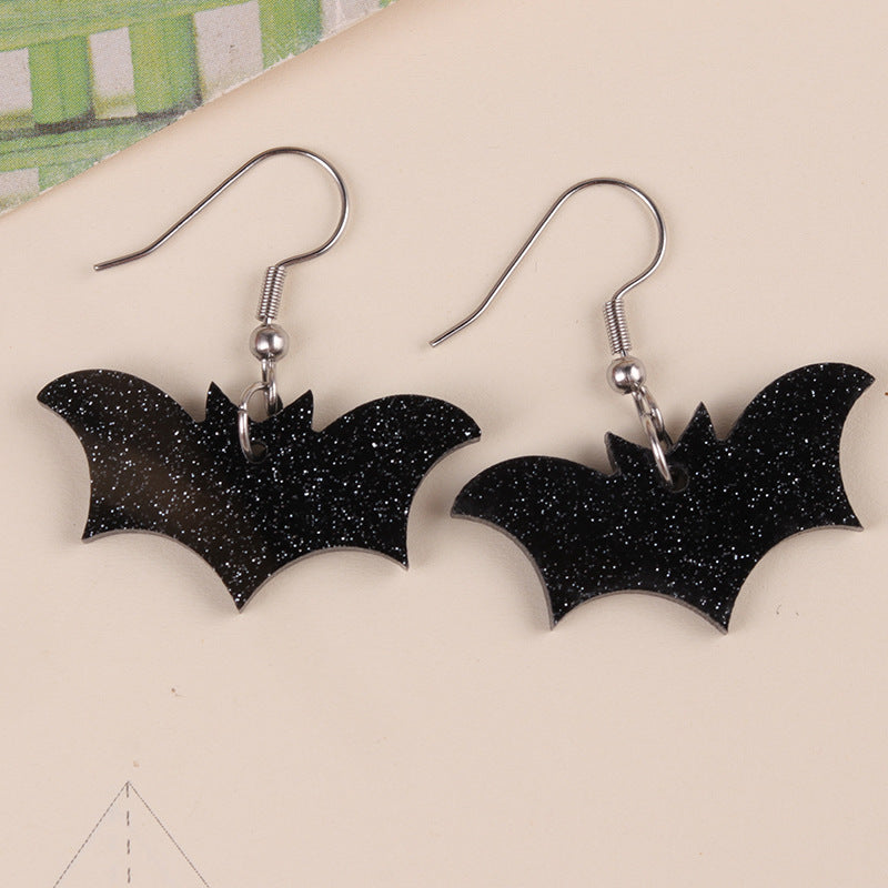 Acrylic Ghost Bat Pumpkin Earrings MYA-DuA091