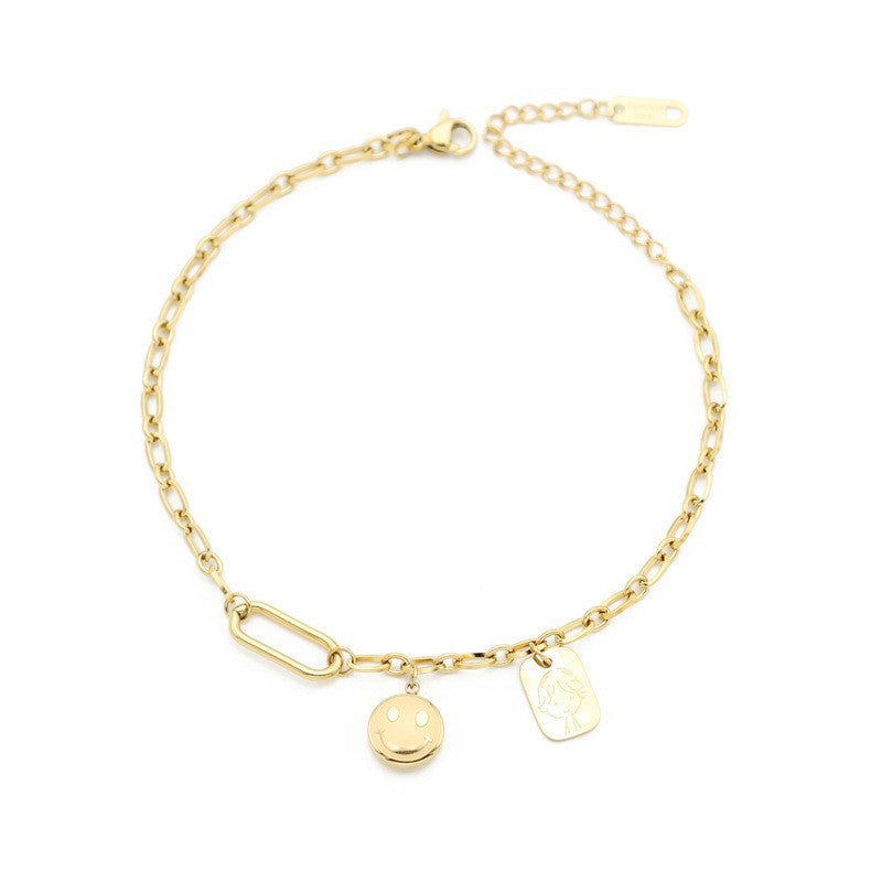 Stainless steel gold-plated simple and versatile bracelet MYA-XuanJ021