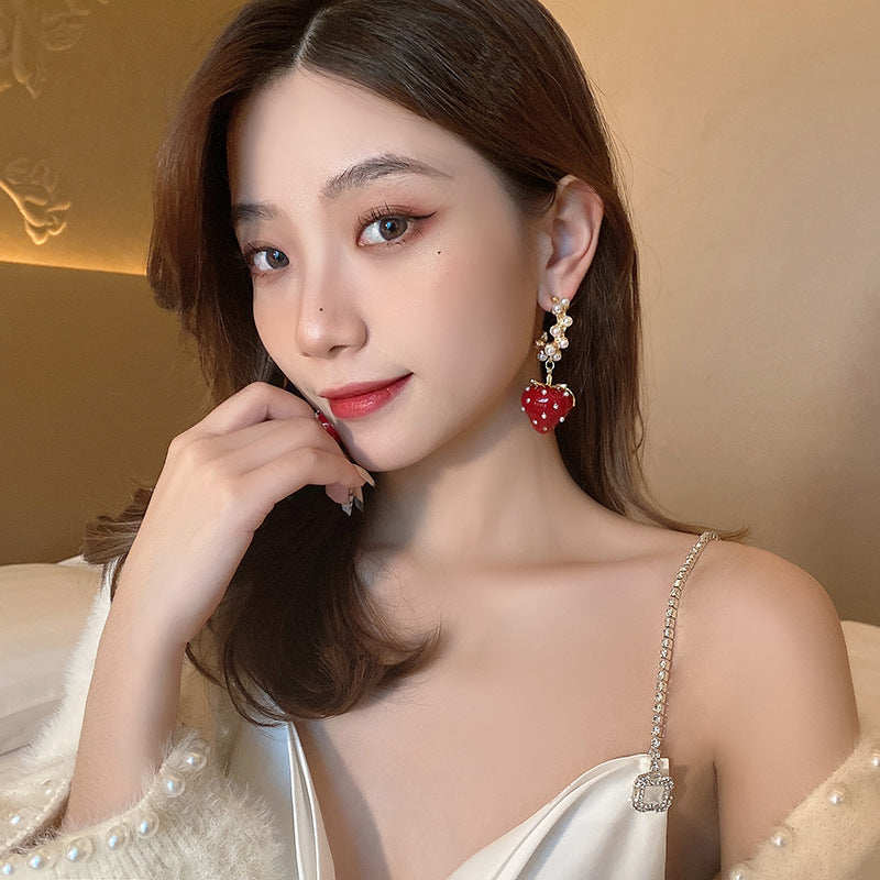 2024 strawberry gold plated earrings MYA-XiaoH001