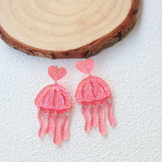 Acrylic Cute Jellyfish Earrings MIC-OuG100