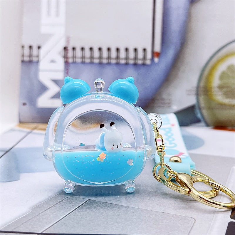 PVC cartoon floating oil keychain MYA-DMF013