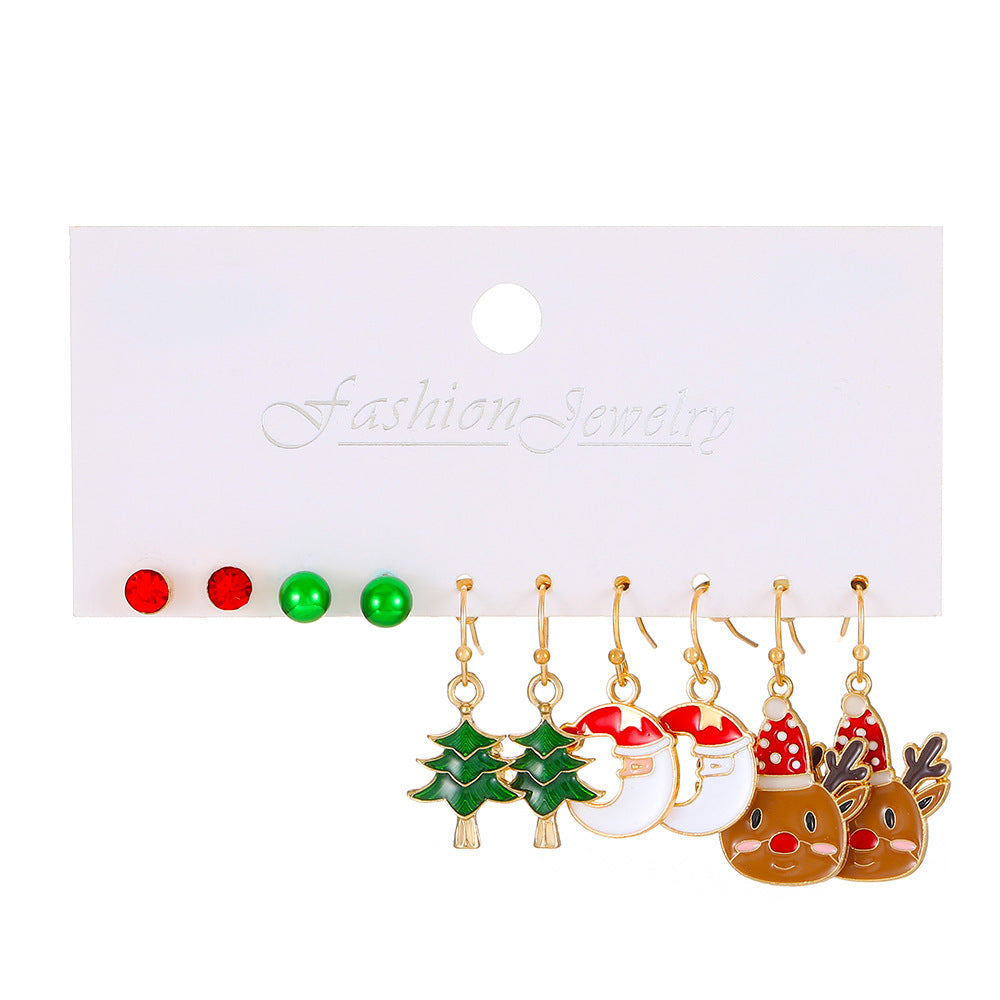 Alloy Christmas Day Earrings (Minimo de Compra 2) MIC-MiaoY093