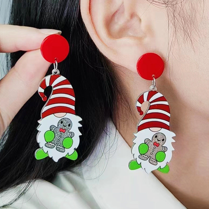 Alloy New Christmas Elk Snowflake Earrings (Minimo de Compra 2) MIC-DuA068