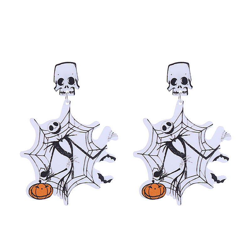 Acrylic Funny Skull Head Earrings (Minimo de Compra 2) MIC-ChouT034