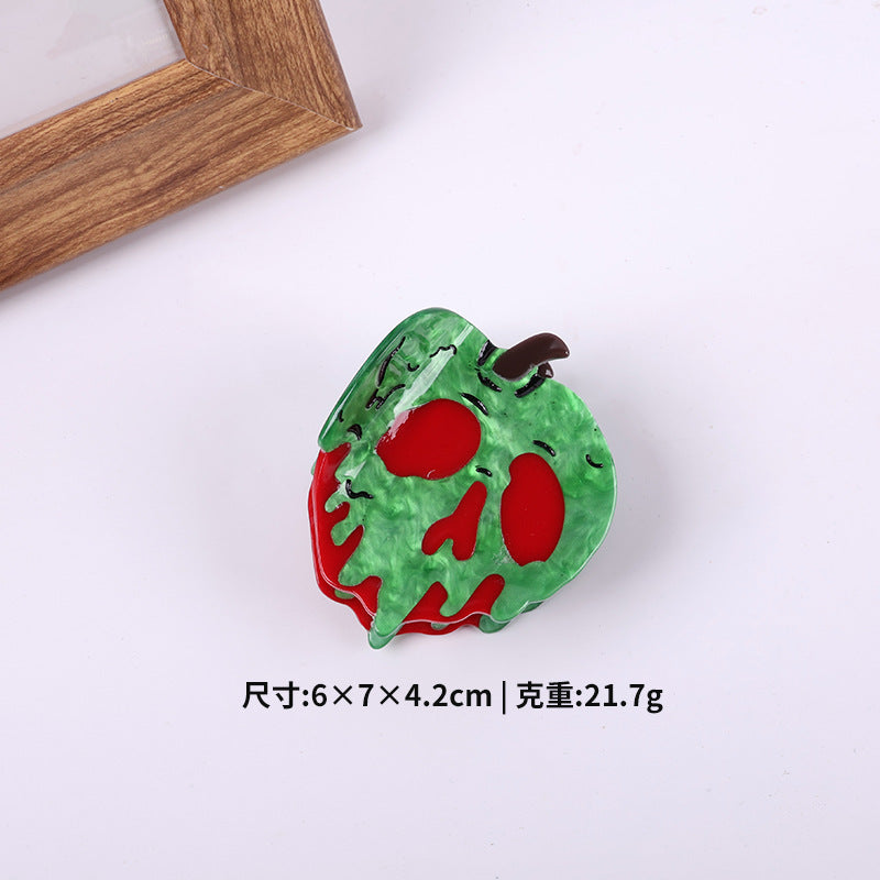 Plastic Halloween Apple Skull Hair Clip (Minimo de Compra 2) MIC-SanE002