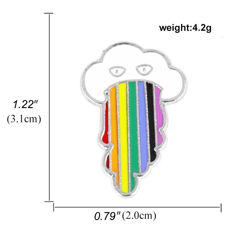 Alloy cartoon colorful flag brooch (Minimo de Compra 2) MIC-BaiF007