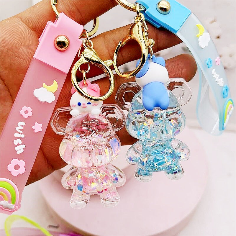 PVC cartoon floating oil keychain MIC-DMF012