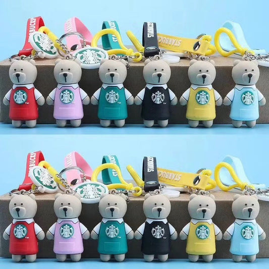 Cartoon PVC Cute Bear Keychain (F) DMF007